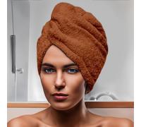 Serviette De Bain Pour La Tête En Coton 24x62 Cm Lagune Terra, Par Soleil D'ocre