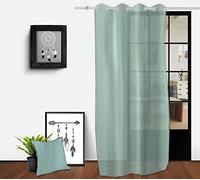 Voile oeillets en coton lavé 135x250 cm SPIRIT vert eau, par Soleil d'Ocre