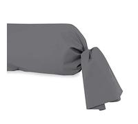 Taie de traversin en coton 57 fils 45x135 cm UNI gris, par Soleil d'ocre