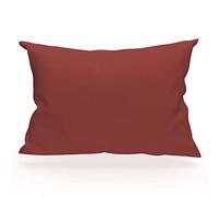 Taie D'oreiller En Coton 57 Fils 50x70 Cm Uni Brique, Par Soleil D'ocre