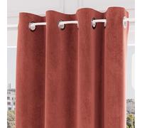 Rideau oeillets en velours VELVET terracotta, par Soleil d'ocre
