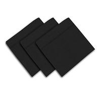 Lot De 3 Serviettes 45x45 Cm Venise Noir, Par Soleil D'ocre