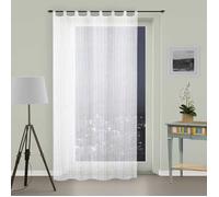 Soleil d'Ocre – Voilage à pattes Maelis – Polyester – Blanc – 135 x 250 cm