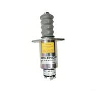 Solénoïde d'arrêt de moteur pour générateurs, vanne 12 V/24 V en fer | Vanne d'arrêt de carburant gris argenté 24 x 9 x 6 cm Compatible avec les pièces de moteur Cummins Montage facile 12 V 24 V