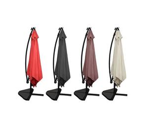 Solenzara Néon Terracotta : Parasol Led Déporté 3x3m Marron