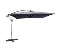 Concept Usine Parasol déporté SOLENZARA carré 3 x 3 m gris aluminium