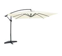 SOLENZARA - Parasol déporté carré 3x3m écru en aluminium
