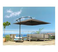 Solenzara parasol gris déporté carré 3 x 3 m
