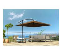 Solenzara parasol marron déporté carré 3 x 3 m