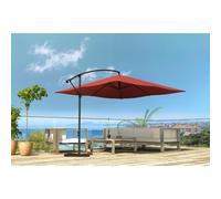 Solenzara parasol terracotta déporté carré 3 x 3 m