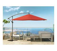 Solenzara parasol terracotta déporté carré 3 x 3 m led