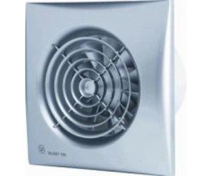 Soler & Palau Silent 100 CZ, montage mural, salle de bains, argent, IP45, classe II, 95 m³/h