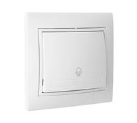 Solera Bouton de sonnerie 10A 250V Mécanisme complet E3-42911 blanc 83x81x10mm
