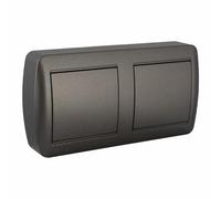 solera Double Boîte Horizontale en saillie - Noir Graphite
