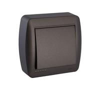 solera Interrupteur Simple à Commutation Croix Murale 7,4 x 7,2 x 2,8 cm 250 V 10 A Graphite