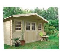 Abri Jardin Bois "Dole" - Modèle Imprégné - 11.56 M² - 3.88 X 2.98 X 2.39 M - 28 Mm