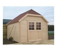 Solid Abri de jardin Limerick 28 mm Porte semi-vitrée Kit ventilation 298×388