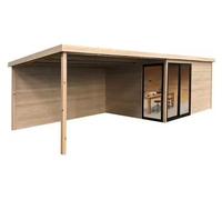 Abri de jardin Tavira 4036 x 3036 mm + auvent 3948 mm ? 28 mm