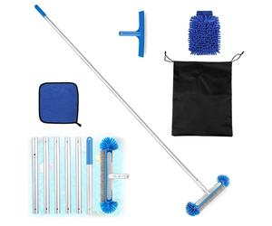 Solidchoice - Brosse ronde pour piscine avec manche, pour un nettoyage facile