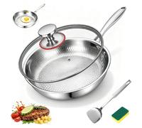 Solidchoice - Casserole en titane Titan de 26 cm, motif martelé - Poêle non revêtue