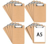 Solidchoice - Coffret de 20 planches en bois format A5 avec clips