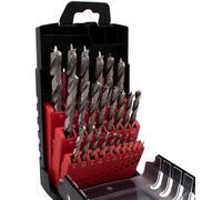 Solidchoice - Coffret de 25 mèches en acier rapide HSS-G pour bois, de 1 à 13 mm