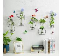 Solidchoice - Coffret de 5 supports suspendus pour plantes avec vases en verre