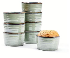 Solidchoice - Coffret de 8 moules à soufflé - Adaptés au four - Vert - Moules à desserts - Moules à crème brûlée - Convient également pour les muffins et les cupcakes