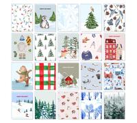 Solidchoice - Coffret de cartes de Noël - Assortiment de 20 cartes de qualité pour les fêtes