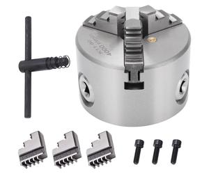 Solidchoice - Coffret de mandrins - Mandrin pour tour - Précision 80 mm - Compact et auto-serrant - Adapté aux tours - Qualité et facilité d'utilisation