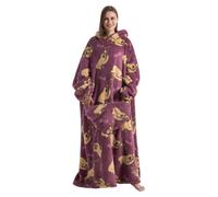 Solidchoice - Couverture douillette à capuche, portable, pour femmes et hommes, douce et chaude