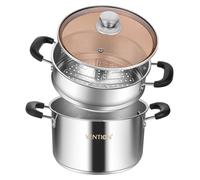 Solidchoice - Cuiseur à couscous en acier inoxydable, diamètre 20 cm, avec récipient à vapeur et une capacité de 3,4 litres