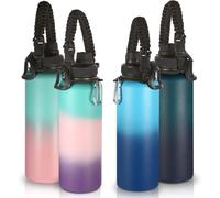 Solidchoice - Ensemble de 4 thermos en acier inoxydable avec poignée en paracorde, capacité de 1200 ml