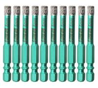 Solidchoice - Foret diamanté de 6 mm pour carrelage - Coffret de 10 pièces avec douille hexagonale