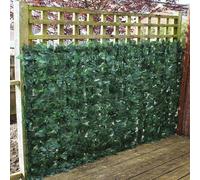 Solidchoice - Haie artificielle en plastique avec feuilles, dimensions : 1 x 3 mètres