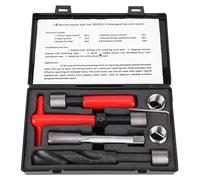 Solidchoice - Kit de réparation de filetage M18x1.5 - Kit de limes pour filetage - Portable et polyvalent - Coffret de 10 pièces - Adapté à la réparation de filetage - Manuel...