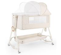 Solidchoice - Lit bébé 5 en 1, adaptable avec table à langer et panier de rangement