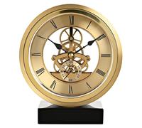 Solidchoice - Montre squelette ronde avec cadran à chiffres romains et mouvement à quartz