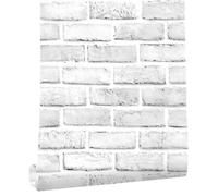 Solidchoice - Papier peint adhésif - Papier peint imitation briques - Stickers muraux décoratifs - Imperméable - 45 x 1000 cm - Facile à nettoyer - Décoration murale