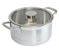Solidchoice - Poêle en acier inoxydable de 24 cm avec couvercle et trou à vapeur