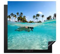 Solidchoice - Protège-induction - Film de protection en vinyle pour plaque à induction - Snorkel Hawaii, 78x78 cm