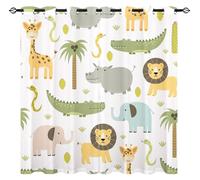 Solidchoice - Rideaux pour enfants sur le thème de la savane et des animaux