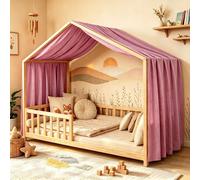 Solidchoice - Tente de lit pour enfants en coton, disponible en rose ou en vert