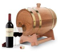 Solidchoice - Tonneau en bois de chêne de 3 litres avec support