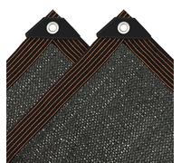 Solidchoice - Tringle solaire de 4 x 4 mètres avec œillets, protection UV à 90%, couleur noire