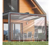 Solidchoice - Tringle transparente de 3 x 4 mètres avec œillets, pour une utilisation extérieure