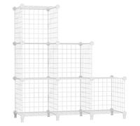 Solidchoice - Unité de rangement composée de 6 cubes - Étagères de rangement en fil de fer - Bibliothèque multifonctionnelle - Solution de rangement légère - Dimensions : 93 x 93 x 31 cm - Capacité ma