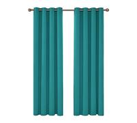 Solide Rideaux Occultants Lot de 2 Thermique Isolation avec Oeillets pour Cuisine Bureau Salon Décoration 140x210cm Turquoise