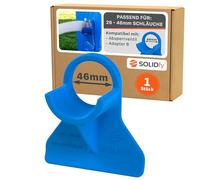 SOLIDfy 1 support de tuyau de piscine de 26 mm à 46 mm - Support de tuyau pour Intex, Bestway, Brochet - Également avec adaptateur B et support de tuyau d'arrêt de 32 mm et 38 mm - Protection