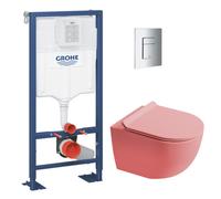 Solido pack WC bâti autoportant + WC suspendu sans bride Ceramia PixL avec abattant SoftClose + plaque (GRCEPXPMT02FR-FS)